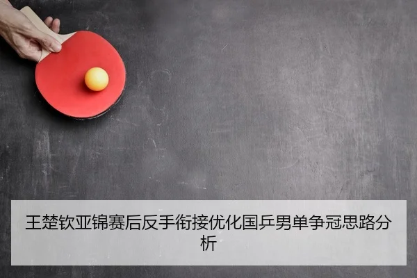 王楚钦亚锦赛后反手衔接优化国乒男单争冠思路分析